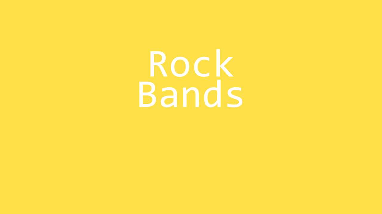 Rock Bands Trivia Quiz - Free Culture And Art Quiz with Answers