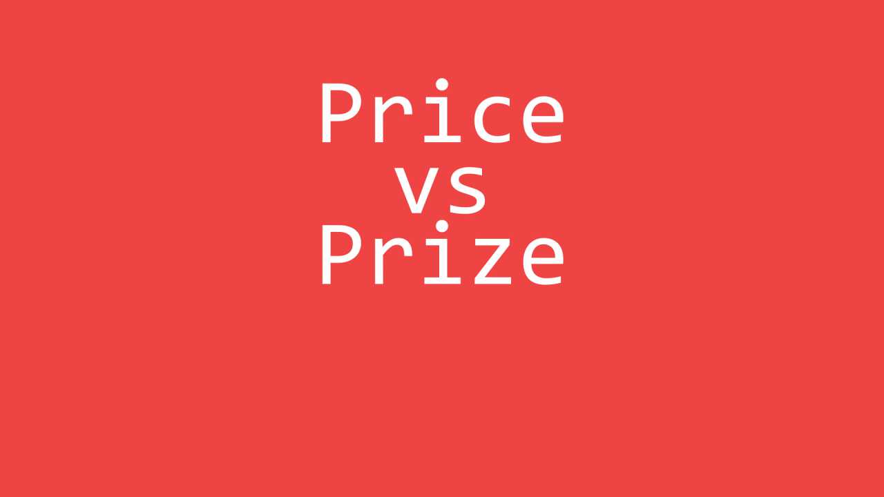 Price vs Prize Exercise English Grammar Exercise